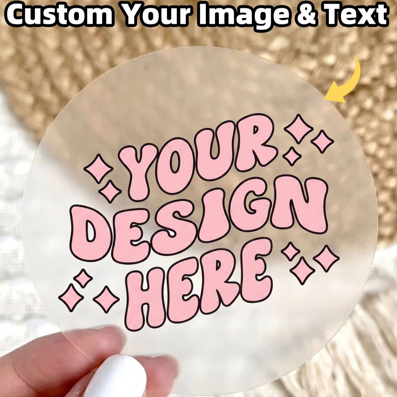 1-130Pcs Clear PVC Custom Roun - Personalised Candle Label 评论和价格