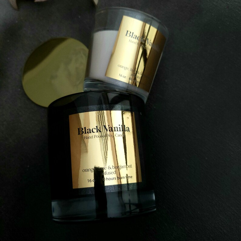 Custom Shiny Gold Silver Stick - Personalised Candle Label 评论和价格