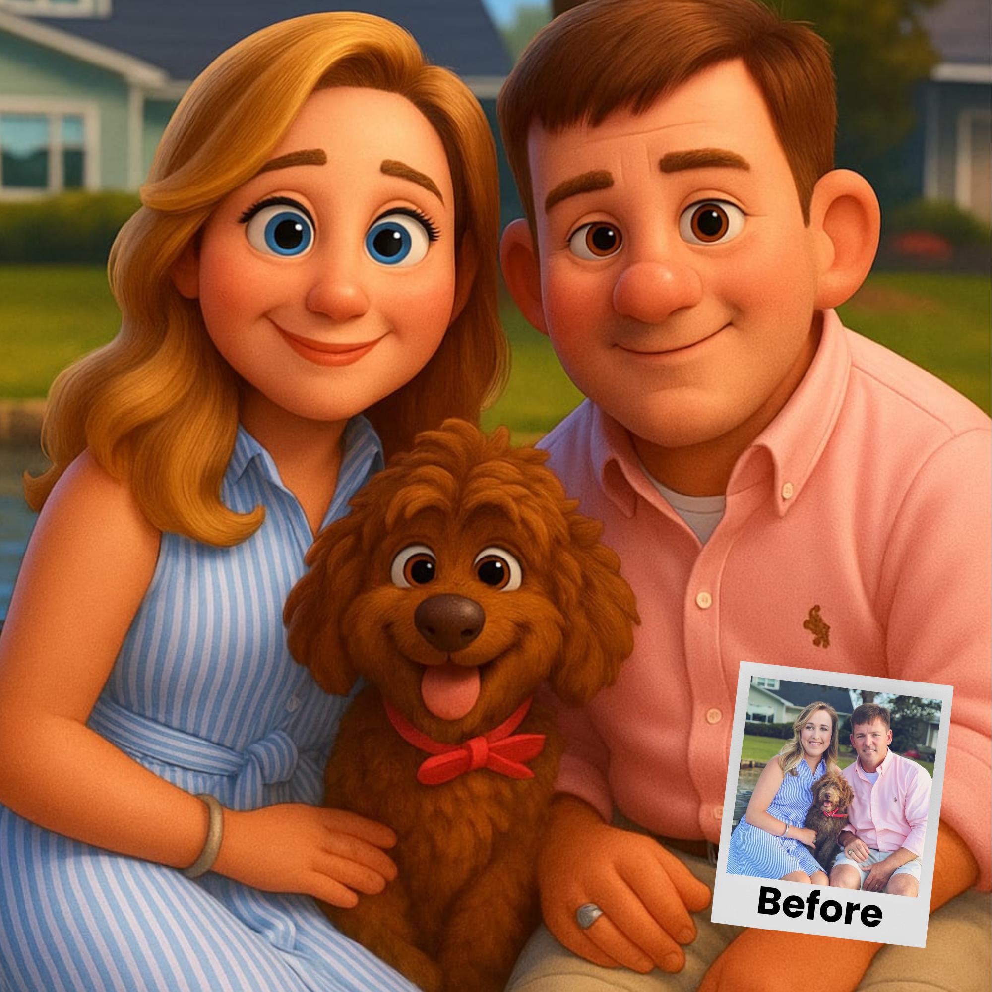 Customizable Cartoon Portrait  - Pet Portrait Custom 评论和价格