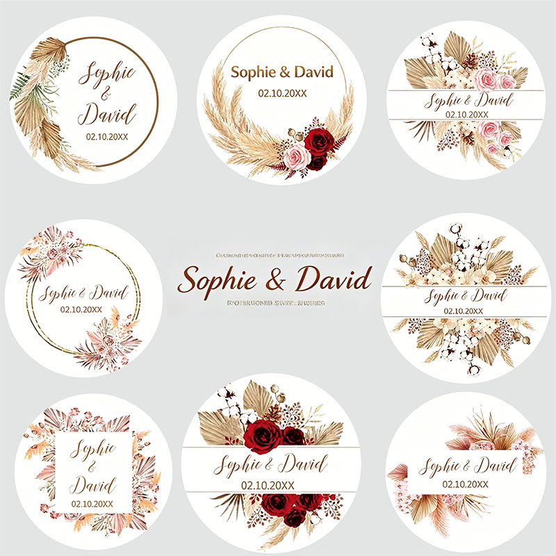 Personalized Boho Dried Pampas - Personalized Name Box 评论和价格
