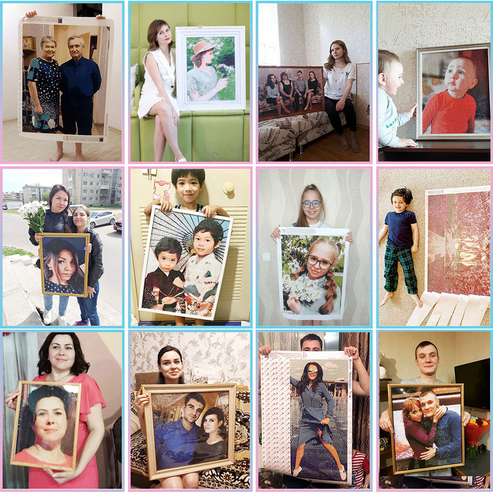 HUACAN Full Kits Diamond Paint - Photo Mosaic Print 评论和价格
